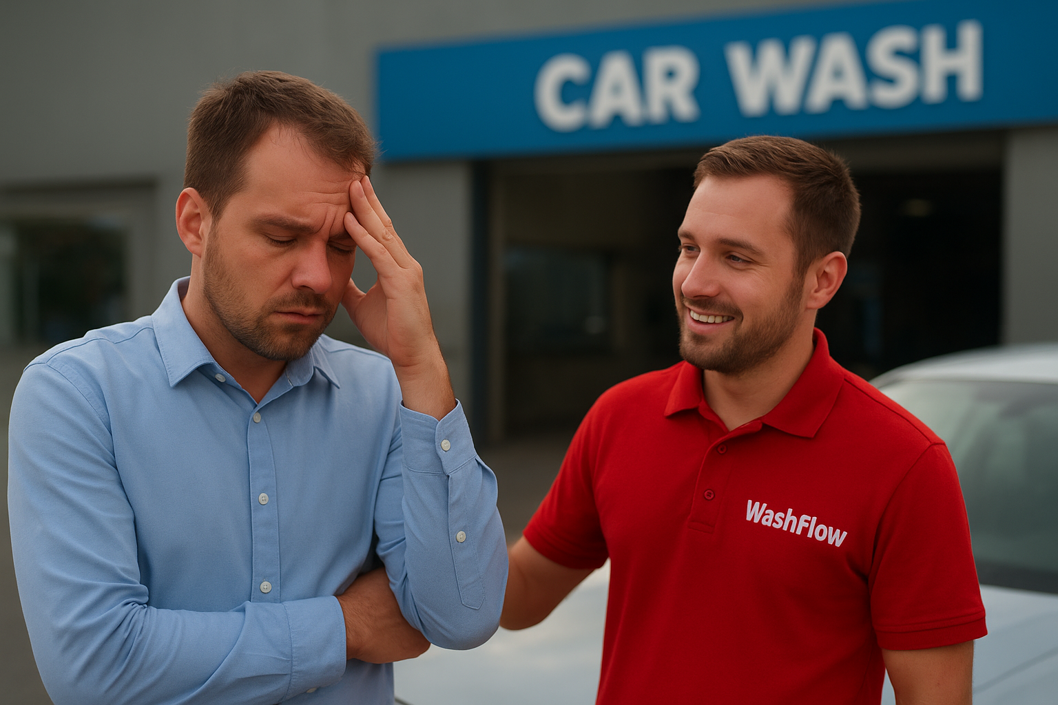 Kundenservice beim Autowaschen